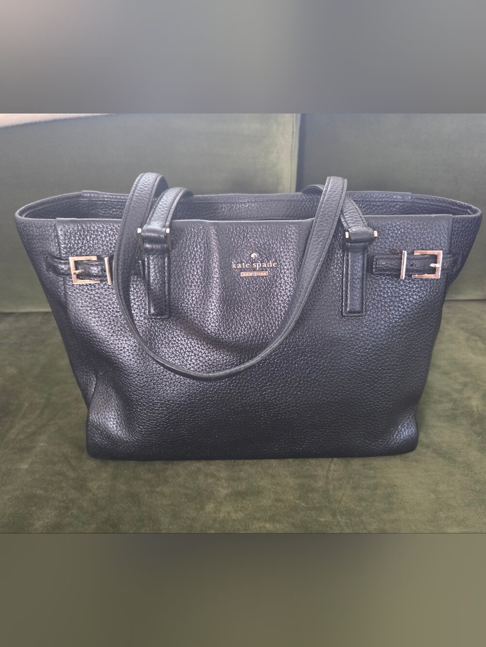 Kate Spade Market Pebbled Leather Medium Tote in Black